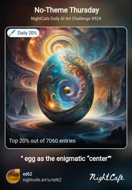 Cosmic Enigma: The Surreal Egg at the Center of Colorful Dreams