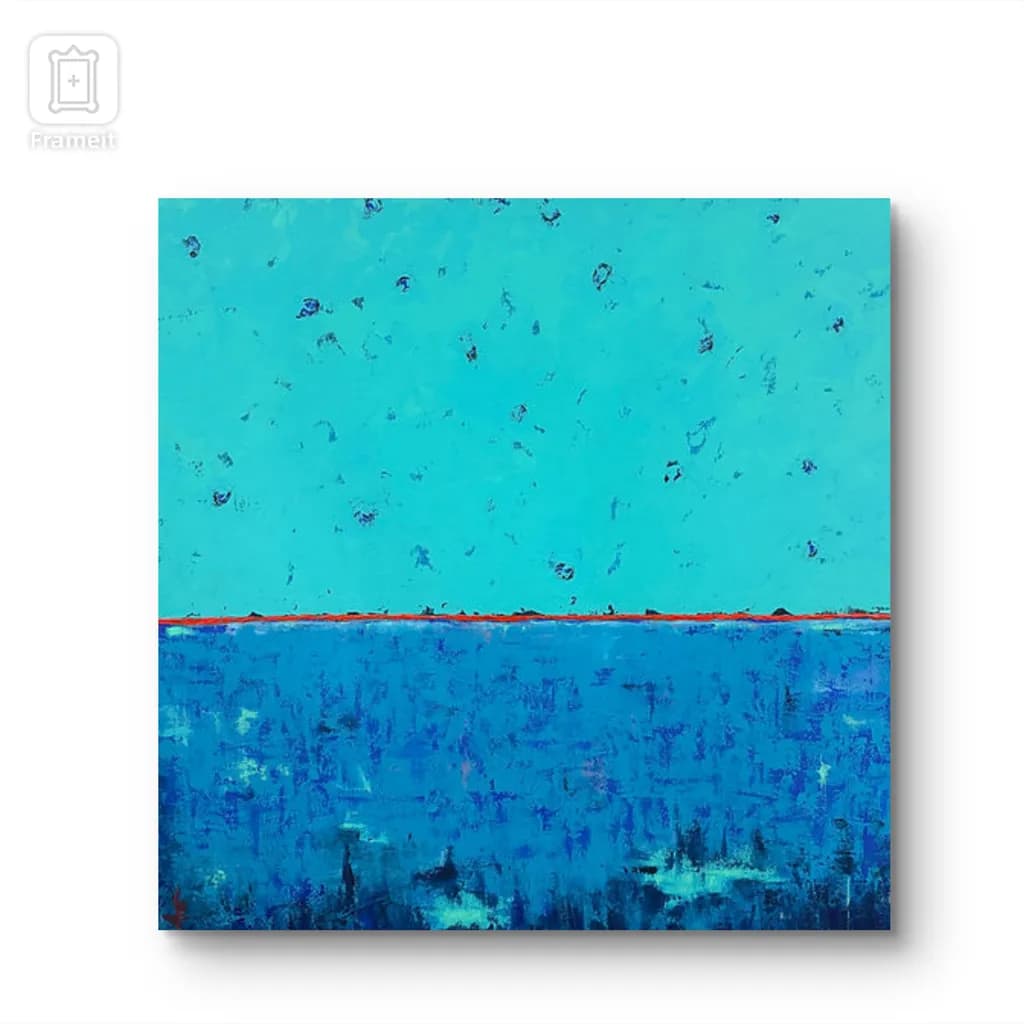 Serenity in Blue: A Tranquil Horizon of Ocean and Sky