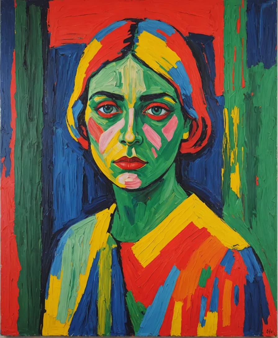 Vibrant Identity: A Colorful Portrait of Emotion and Expression