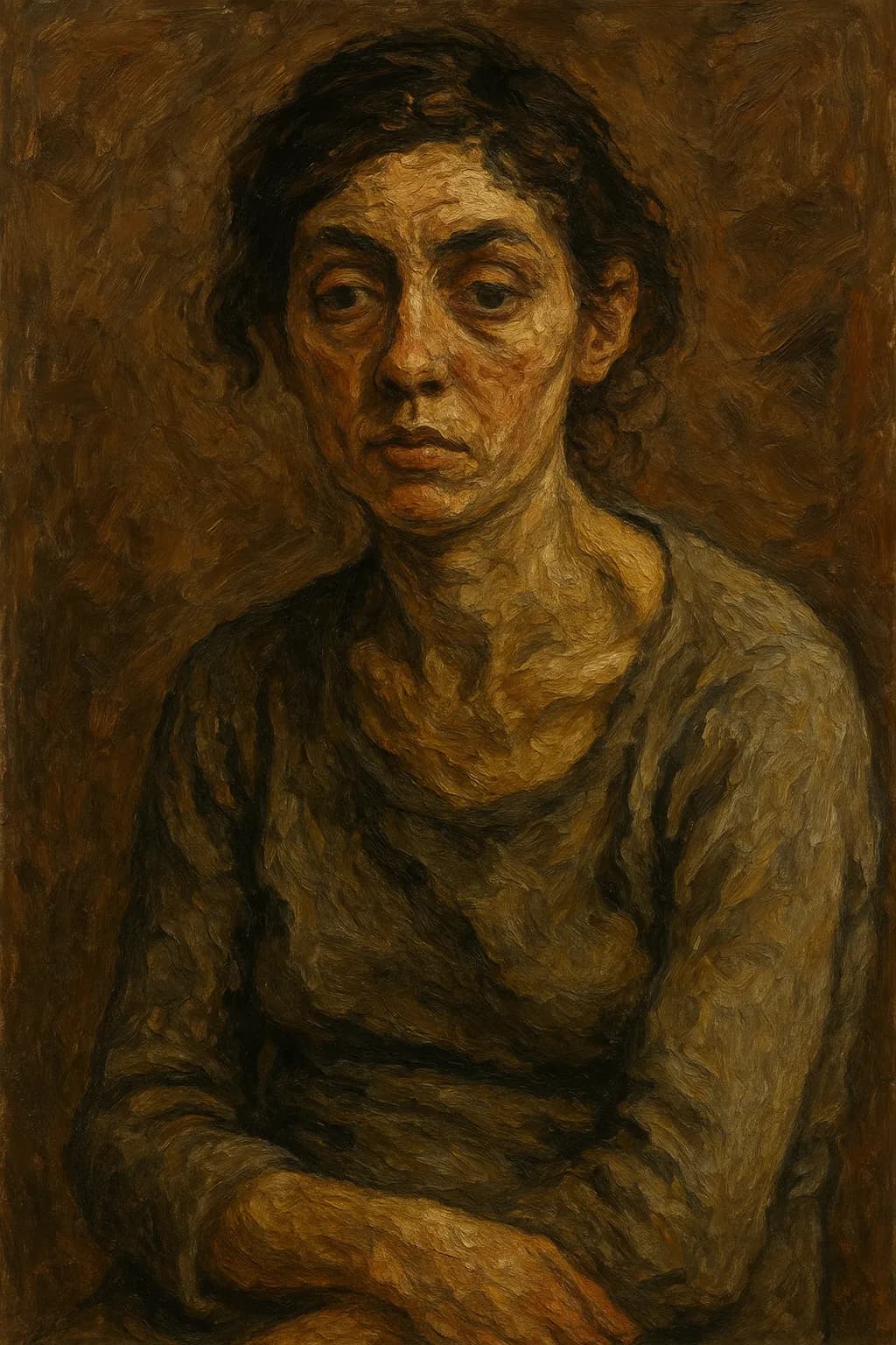 Emotional Depth: A Portrait of Earthy Expression and Texture