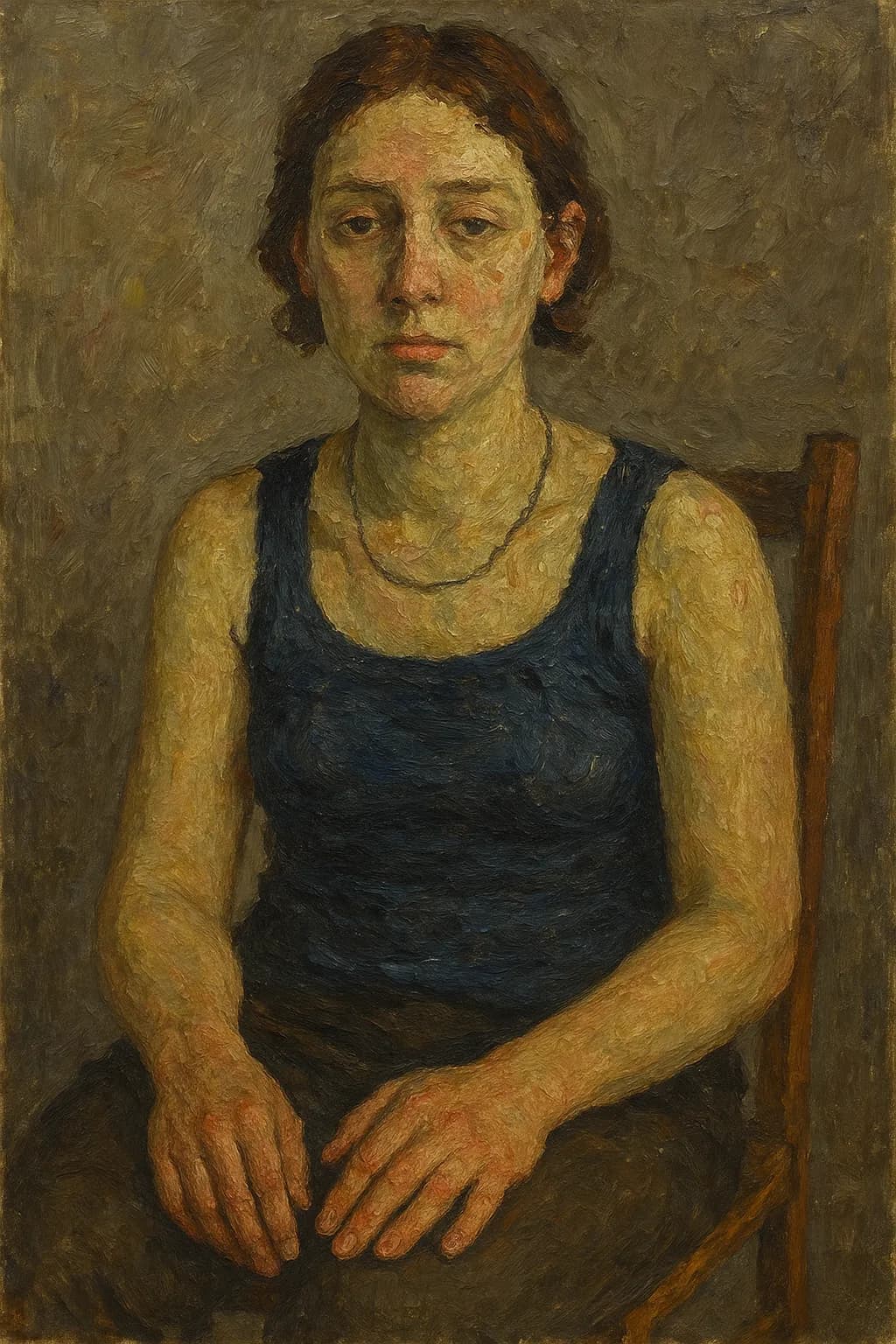 Contemplative Portrait: A Study of Emotion and Texture in Realism