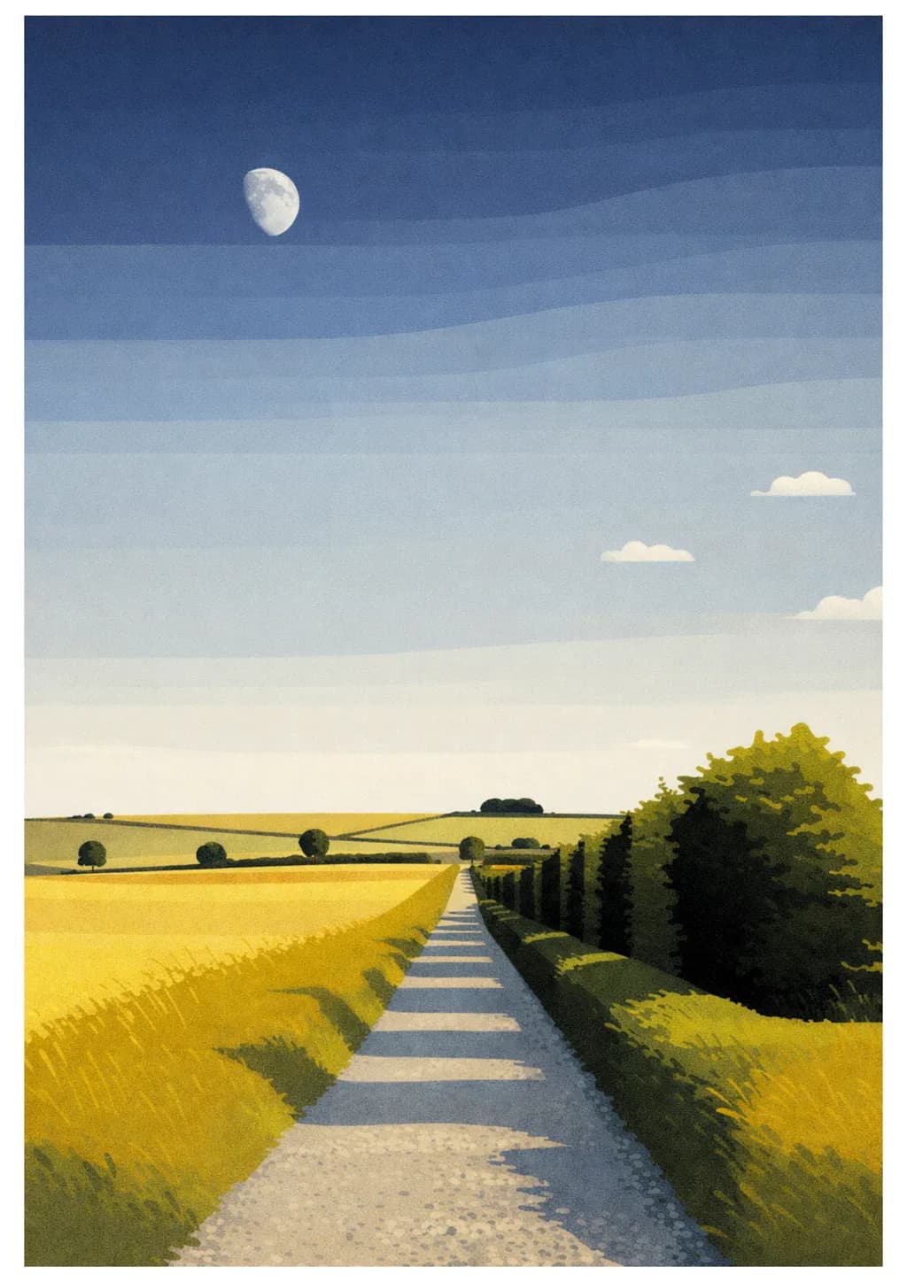 Wolds with Moon