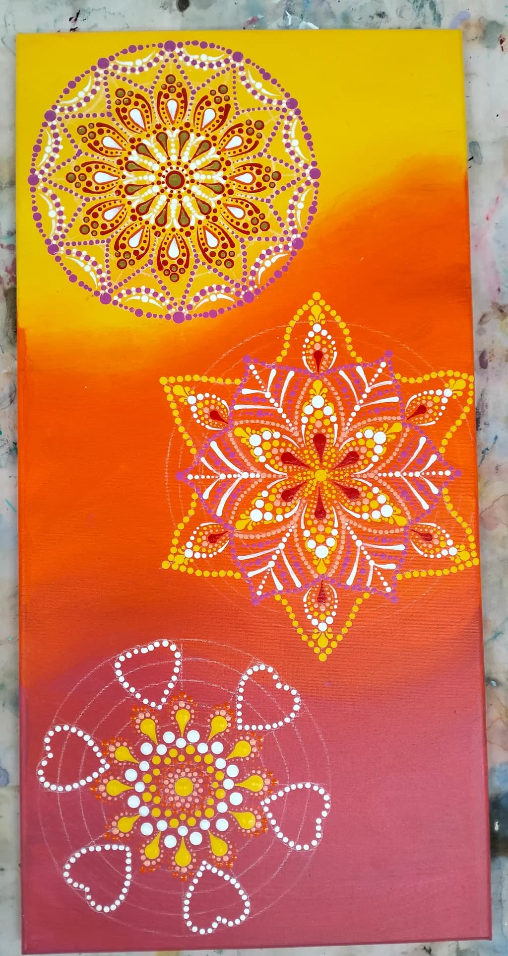 Vibrant Mandala Harmony: A Colorful Journey Through Abstract Art