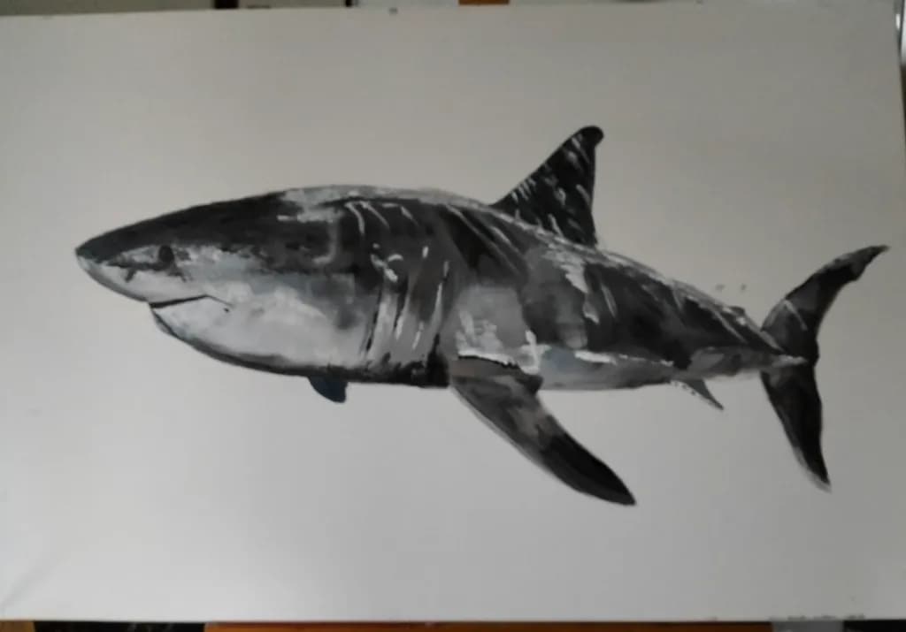 Majestic Monochrome: The Silent Predator of the Deep Sea