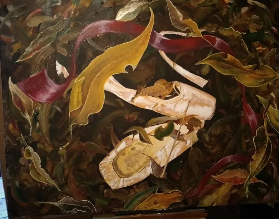 Whispers of Dance: A Ballet Shoe's Journey Through Nature's Embrace