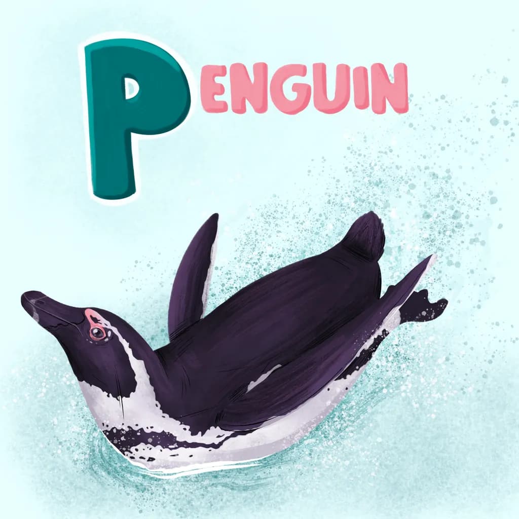 Whimsical Penguin Dance: A Splash of Joy in Every Stroke