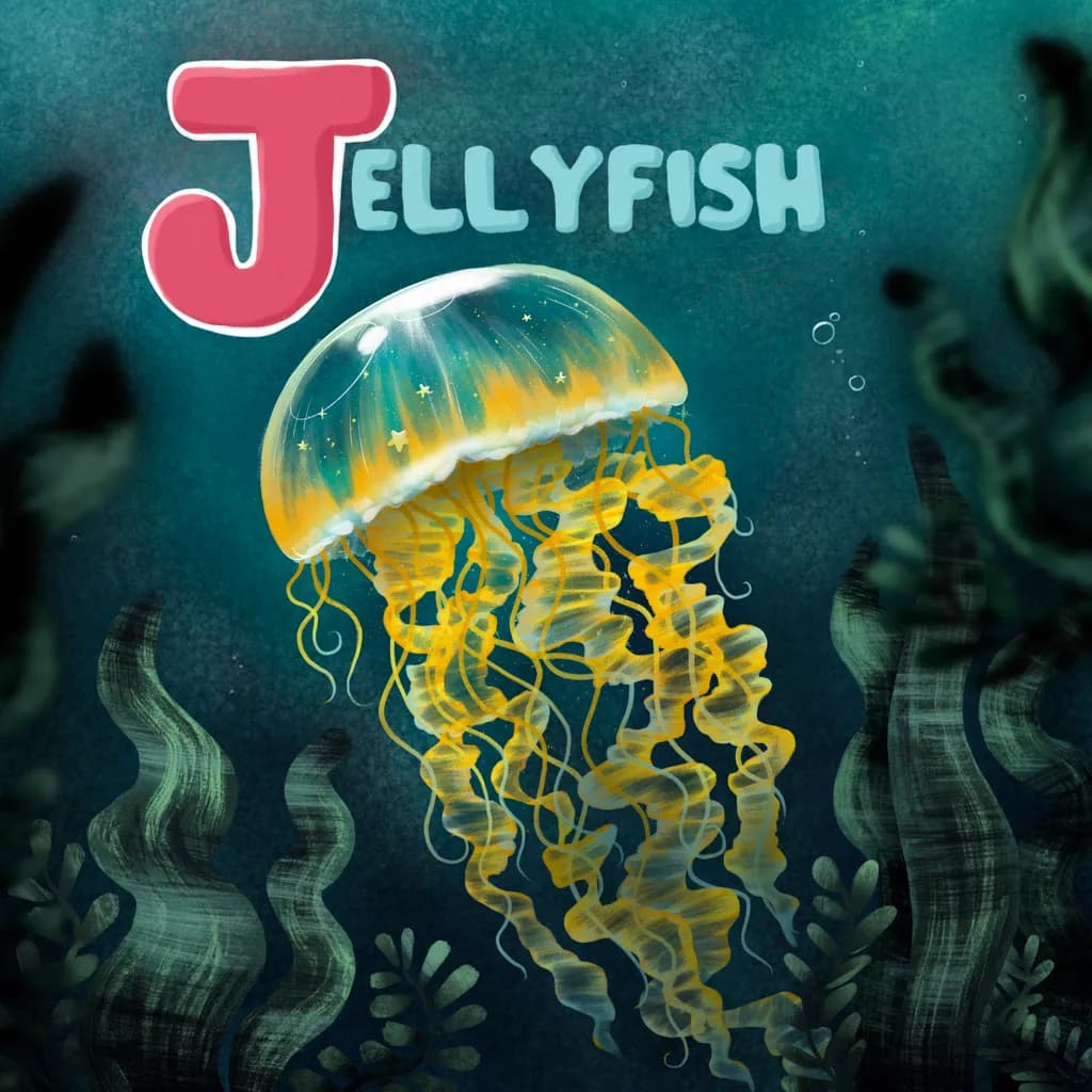 Whimsical Jellyfish Dance: A Colorful Underwater Adventure