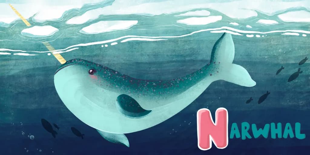 Whimsical Narwhal: A Playful Dive into the Underwater World