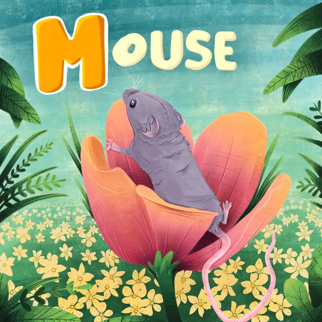 Whimsical Mouse in a Blooming Flower Garden: A Playful Journey Through Nature's Wonders