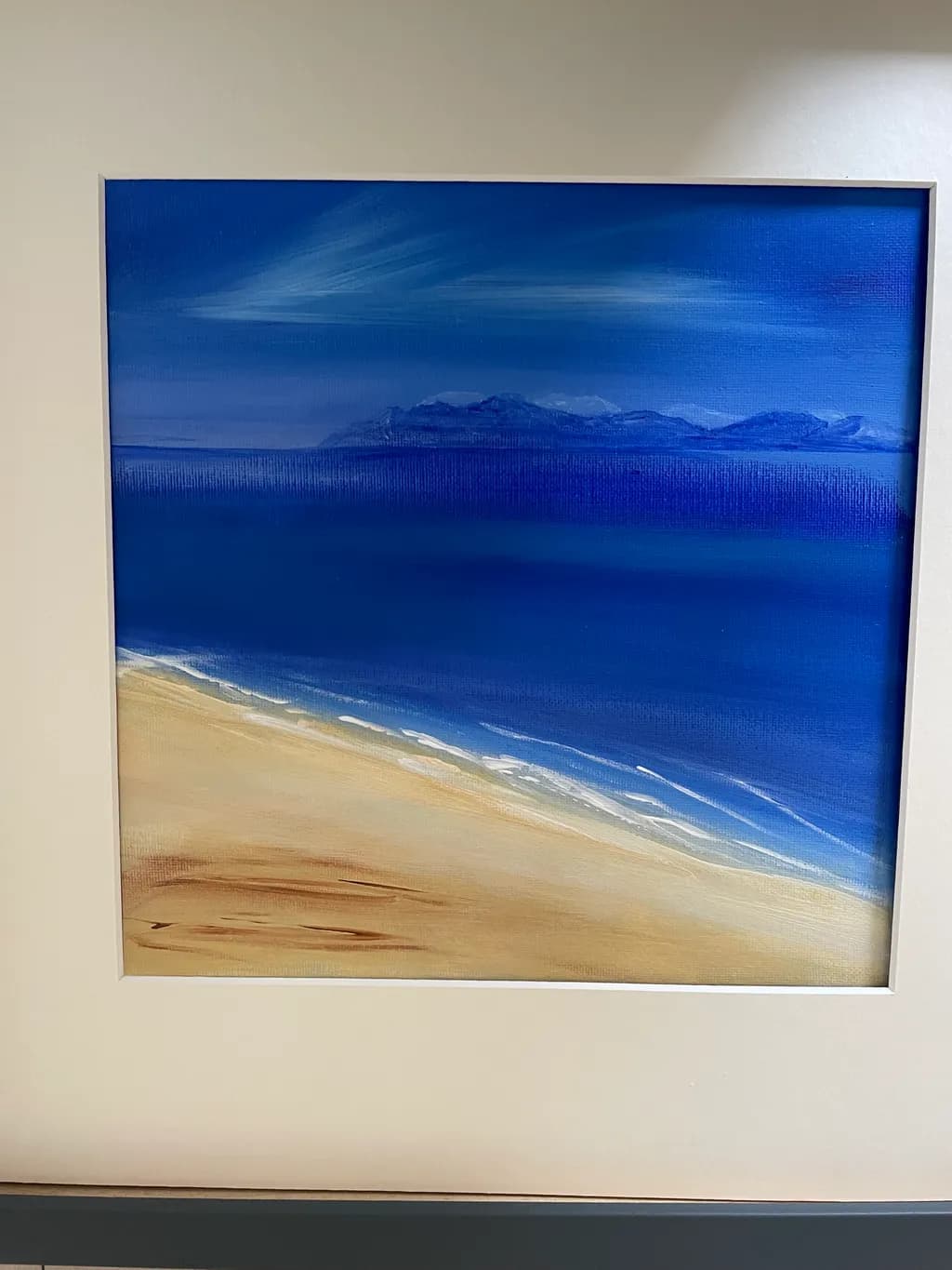 Serenity by the Shore: A Tranquil Coastal Landscape in Blue Hues