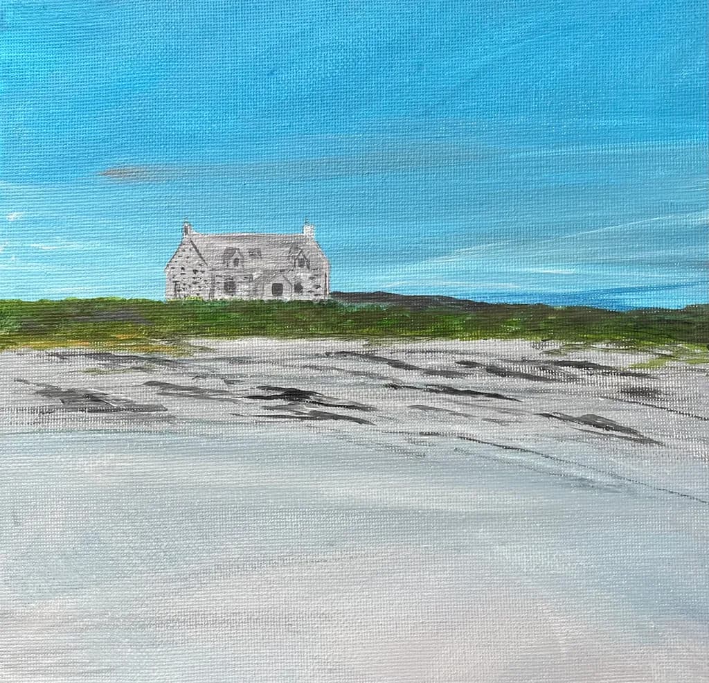 Whispers of Solitude: A Coastal Retreat Under the Vast Blue Sky