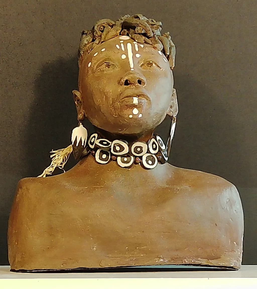 Tribal Elegance: A Ceramic Portrait of Cultural Heritage