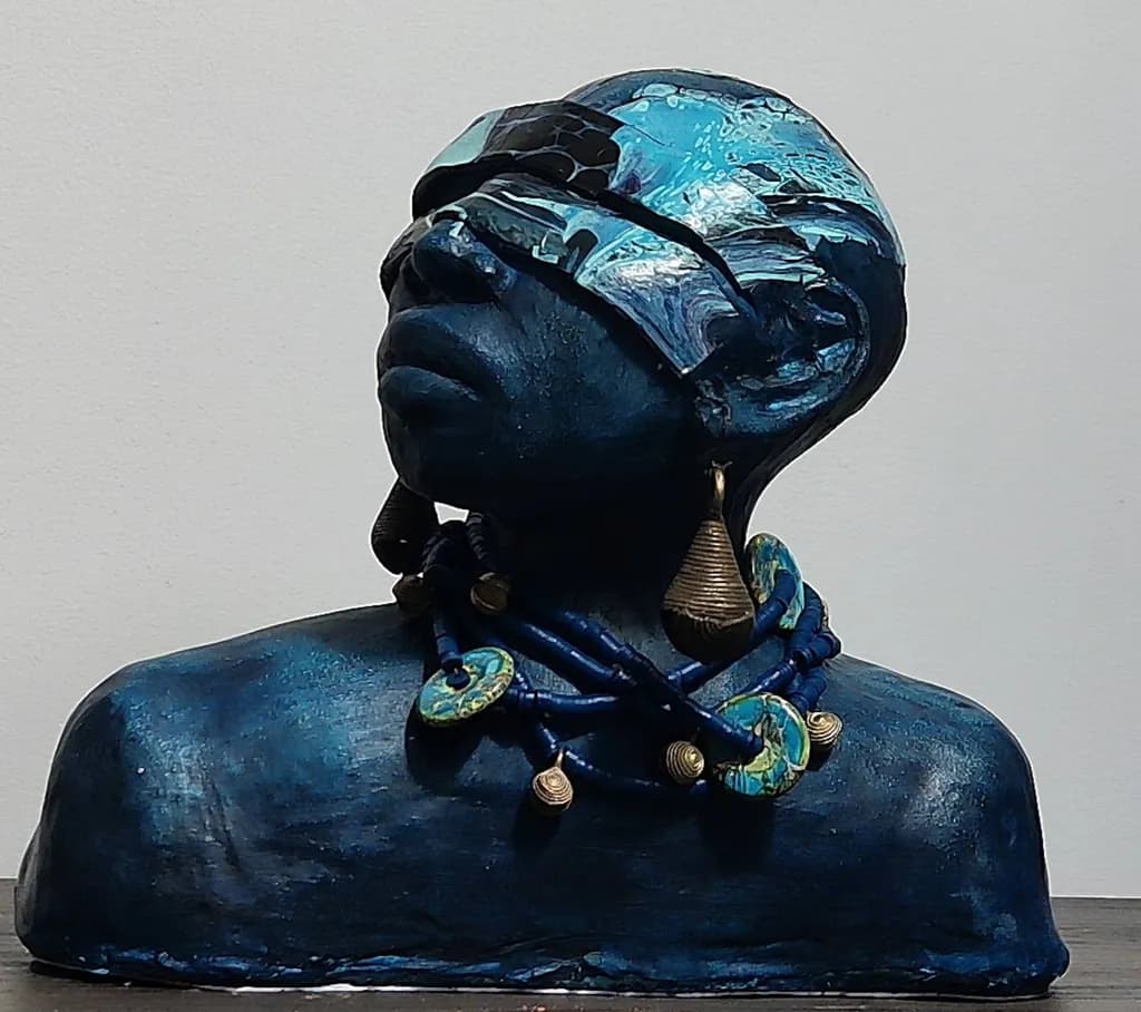 Whispers of the Ocean: A Blue-Hued Tribute to Identity and Culture