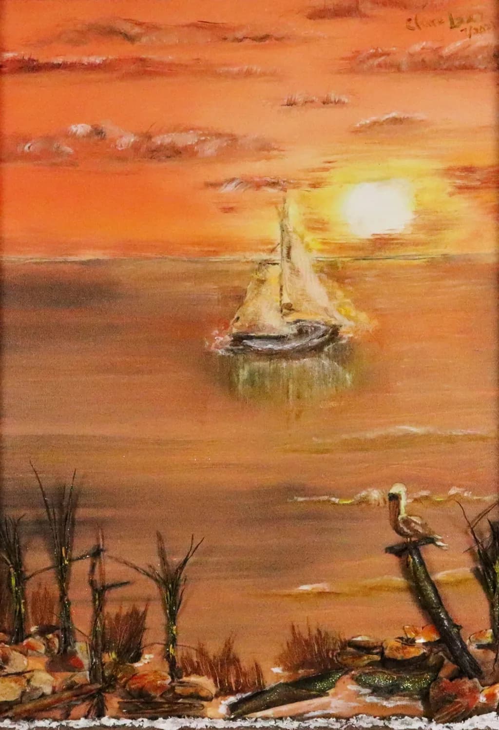 Serenity at Sunset: A Tranquil Sailing Journey Across the Golden Horizon