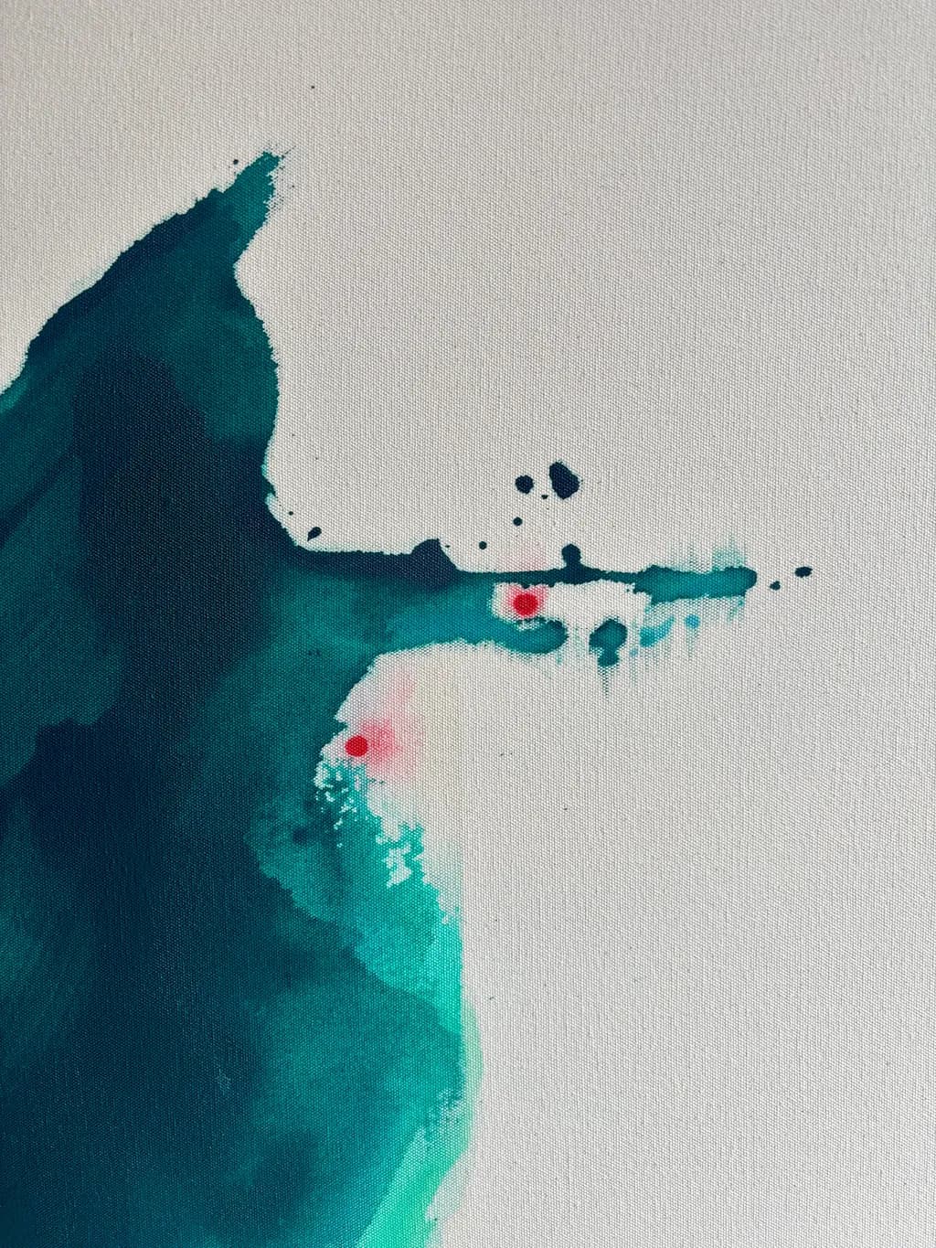 Whispers of Turquoise: An Abstract Journey Through Color and Emotion