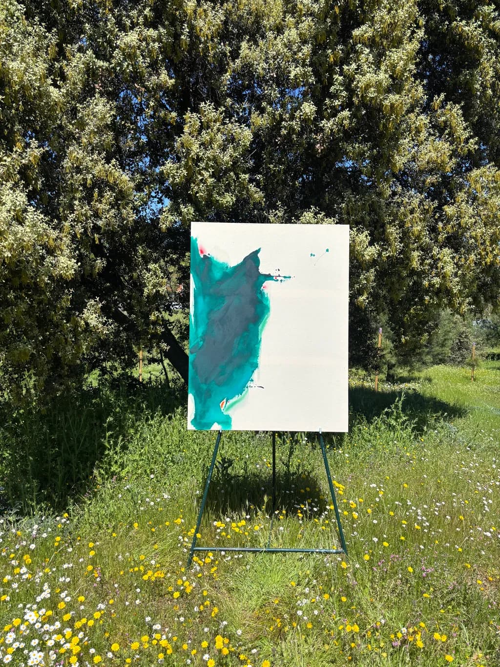 Vibrant Nature's Embrace: An Abstract Journey Through Color and Form