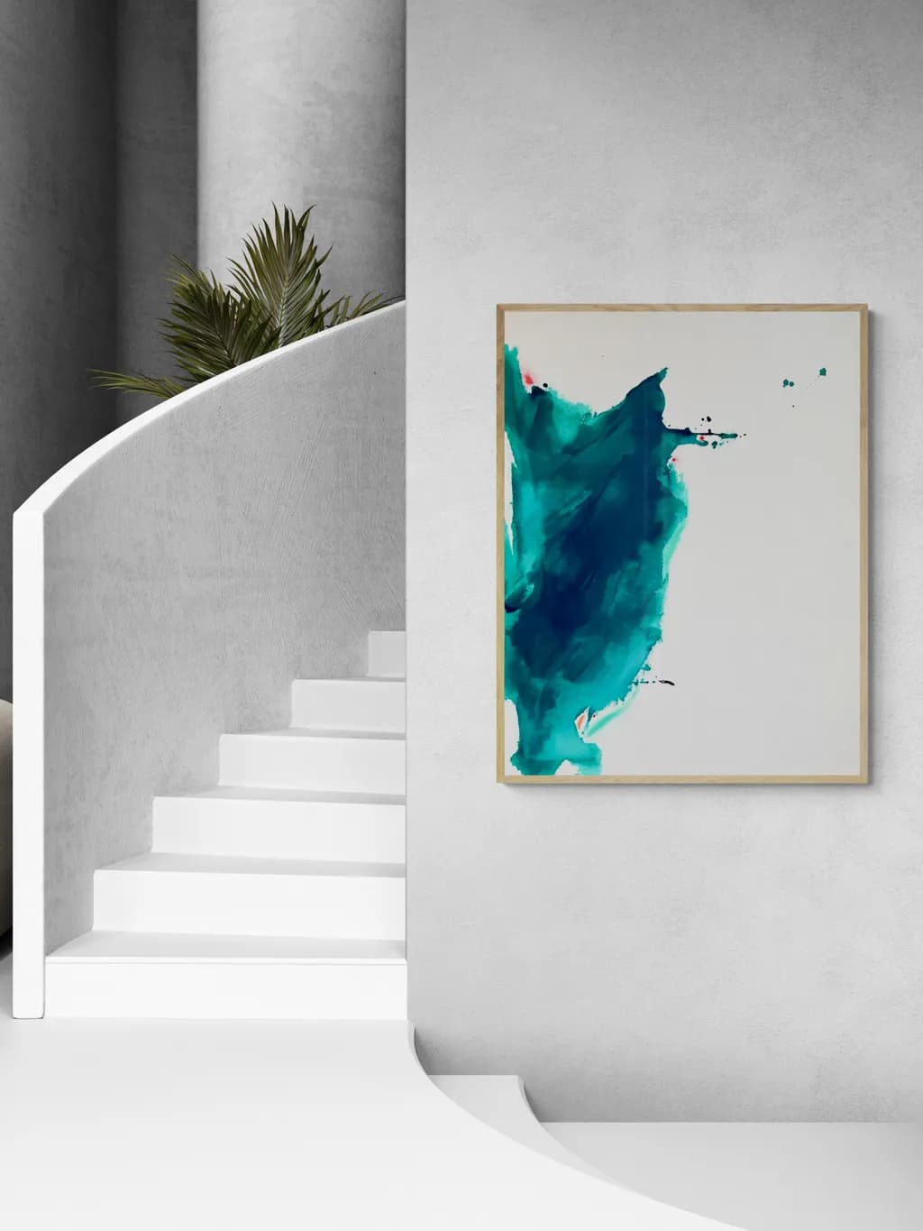 Whispers of Aqua: An Abstract Journey Through Modern Design