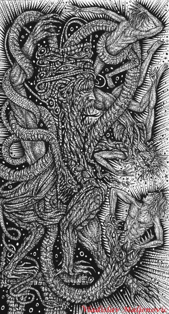Ethereal Entanglement: A Dance of Cosmic Forces and Mythical Beings