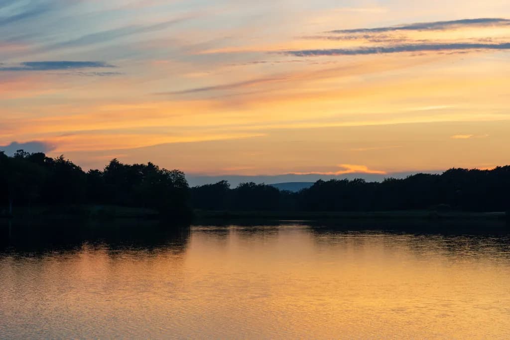 Sunset Landscape Reflection
