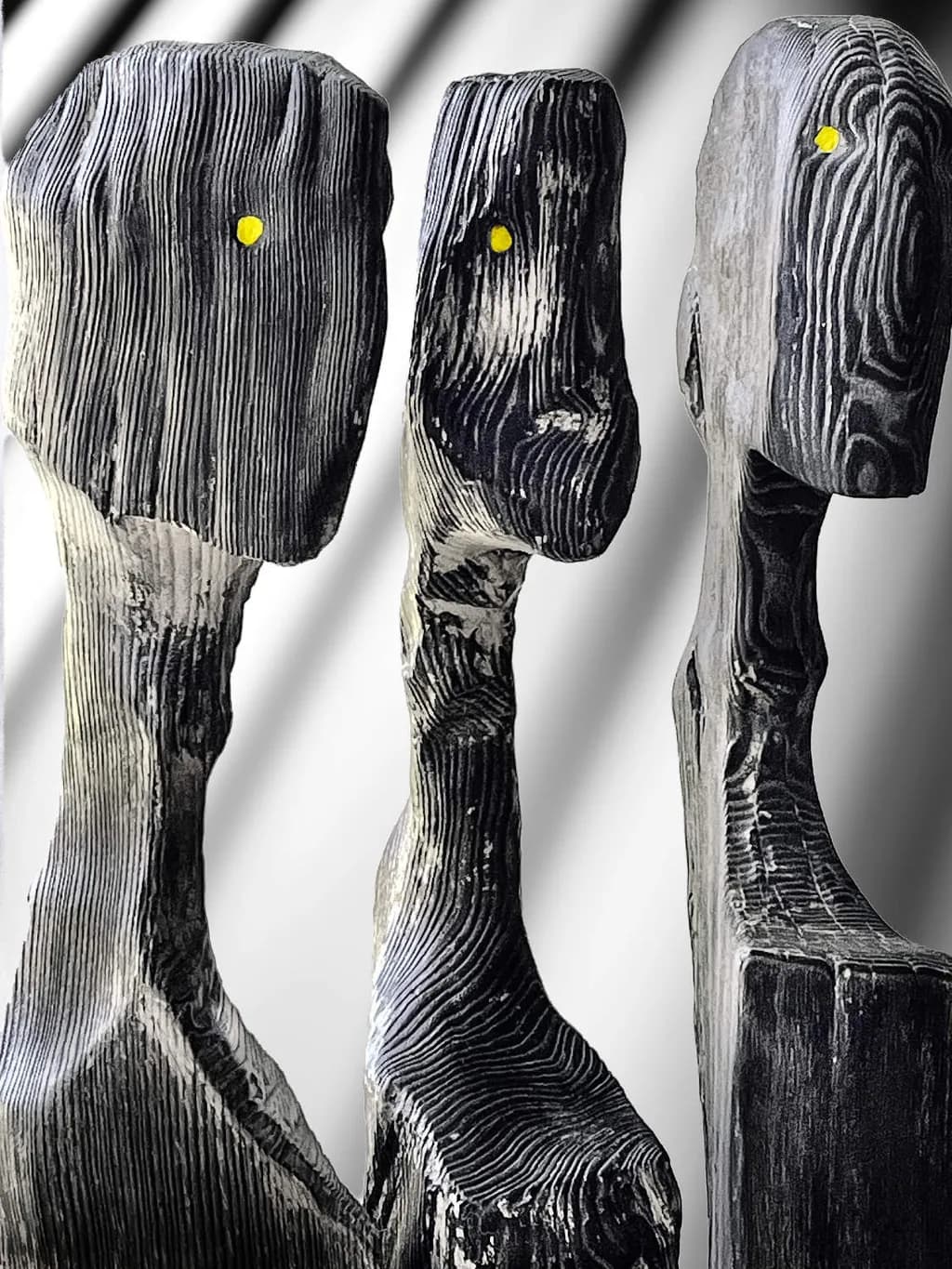 Whispers of Wood: An Abstract Exploration of Minimalist Sculpture and Texture