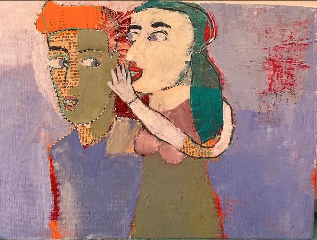 Whispers of Color: An Abstract Expression of Connection and Emotion