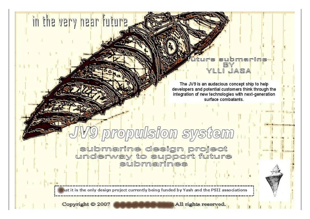 Future Submarine Concept: The JV9 Propulsion System Design Project
