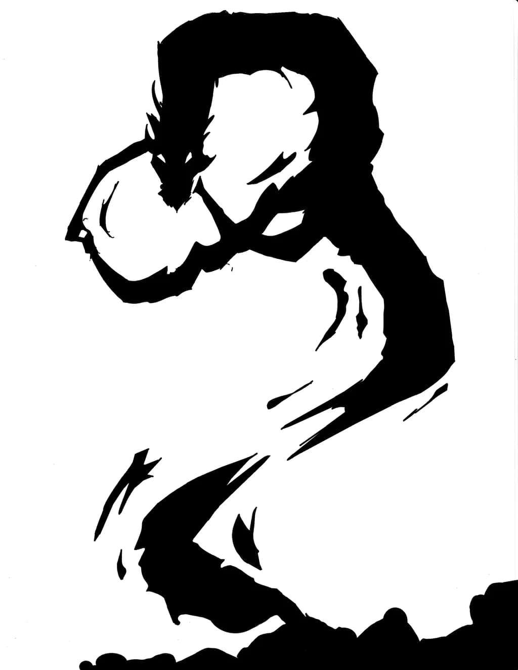 Dynamic Monochrome Flow: An Abstract Exploration of Energy and Motion