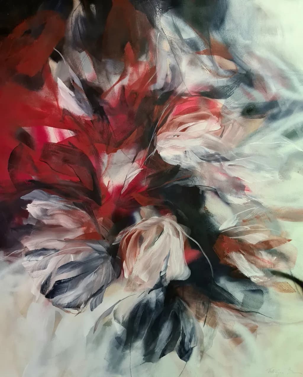 Whispers of Bloom: A Dance of Color and Emotion in Abstract Floral Art