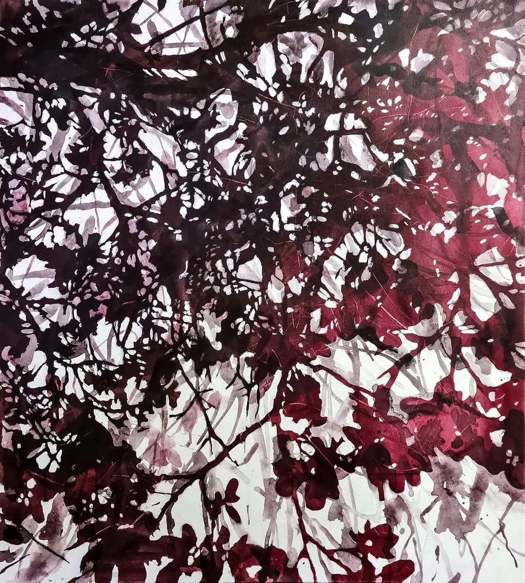 Whispers of Crimson: A Dance of Shadows and Light in Nature's Embrace