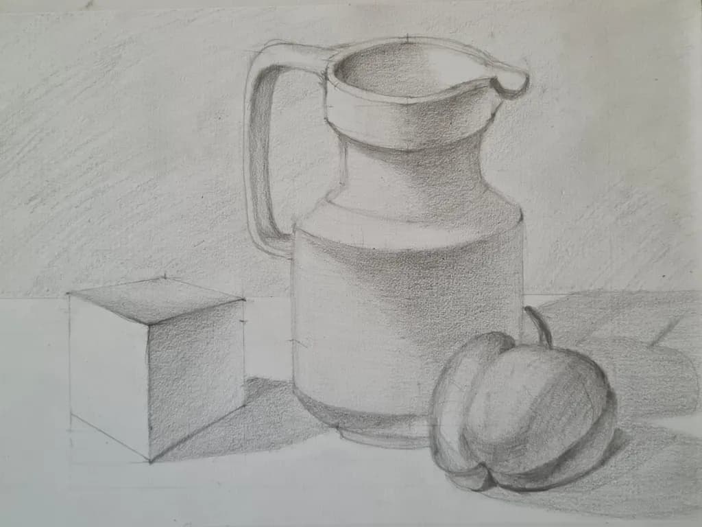 Still Life Harmony: A Serene Composition of Form and Shadow