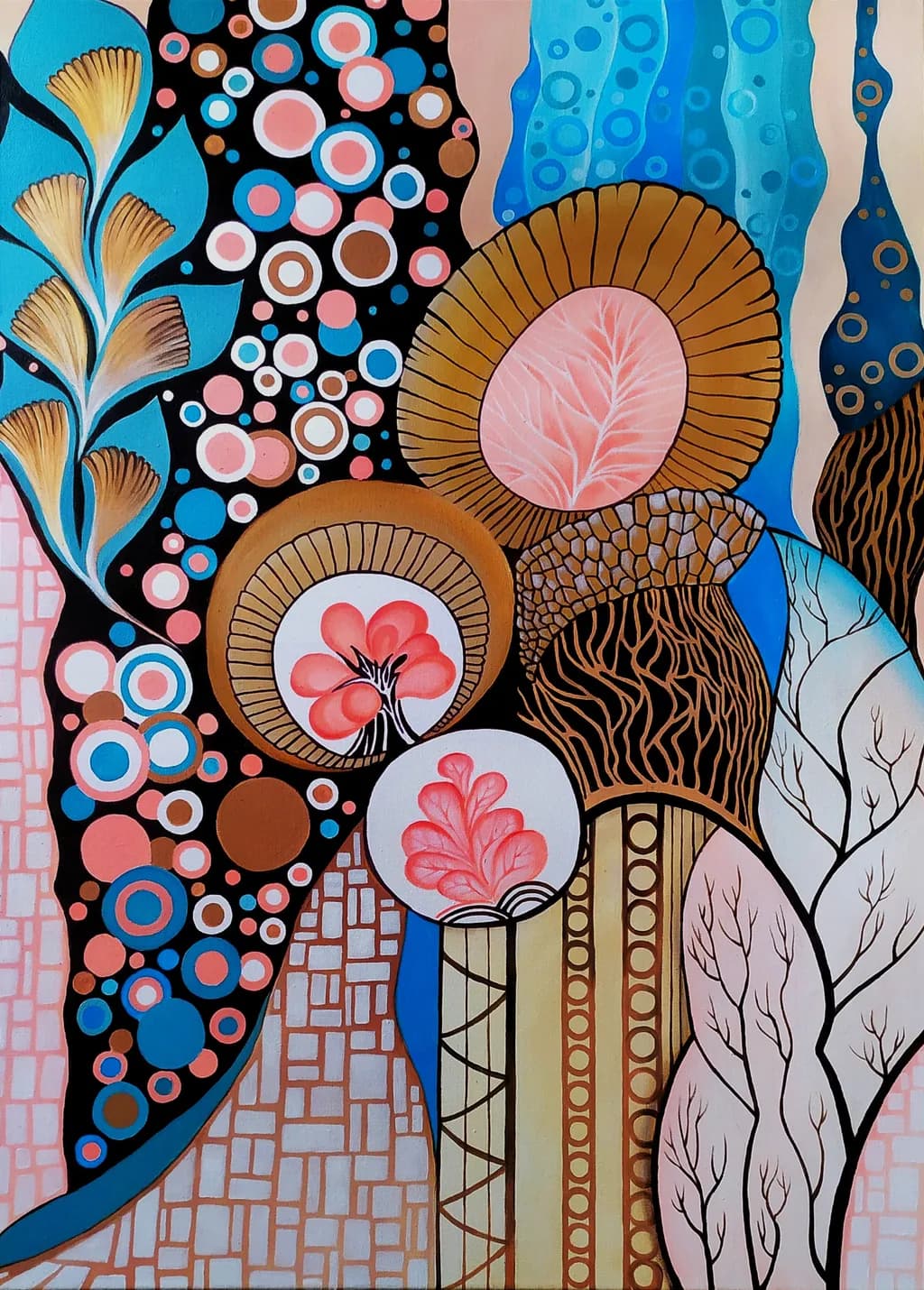 Whimsical Harmony: A Dance of Colors and Forms in Abstract Nature