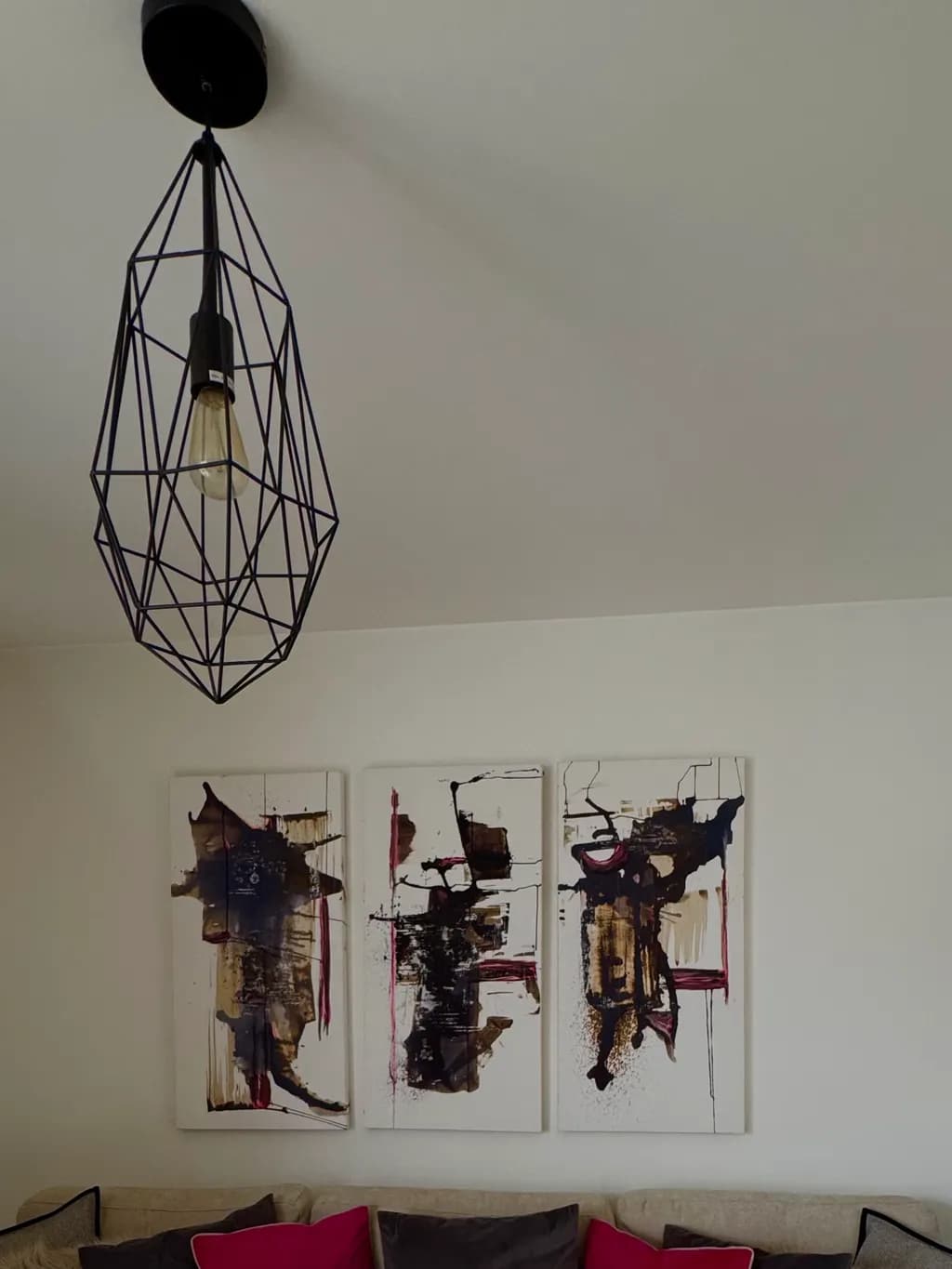 Ethereal Echoes: A Modern Abstract Triptych for Contemporary Interiors