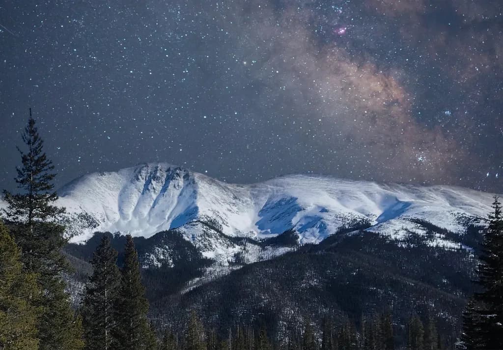 Starlit Snowy Mountains