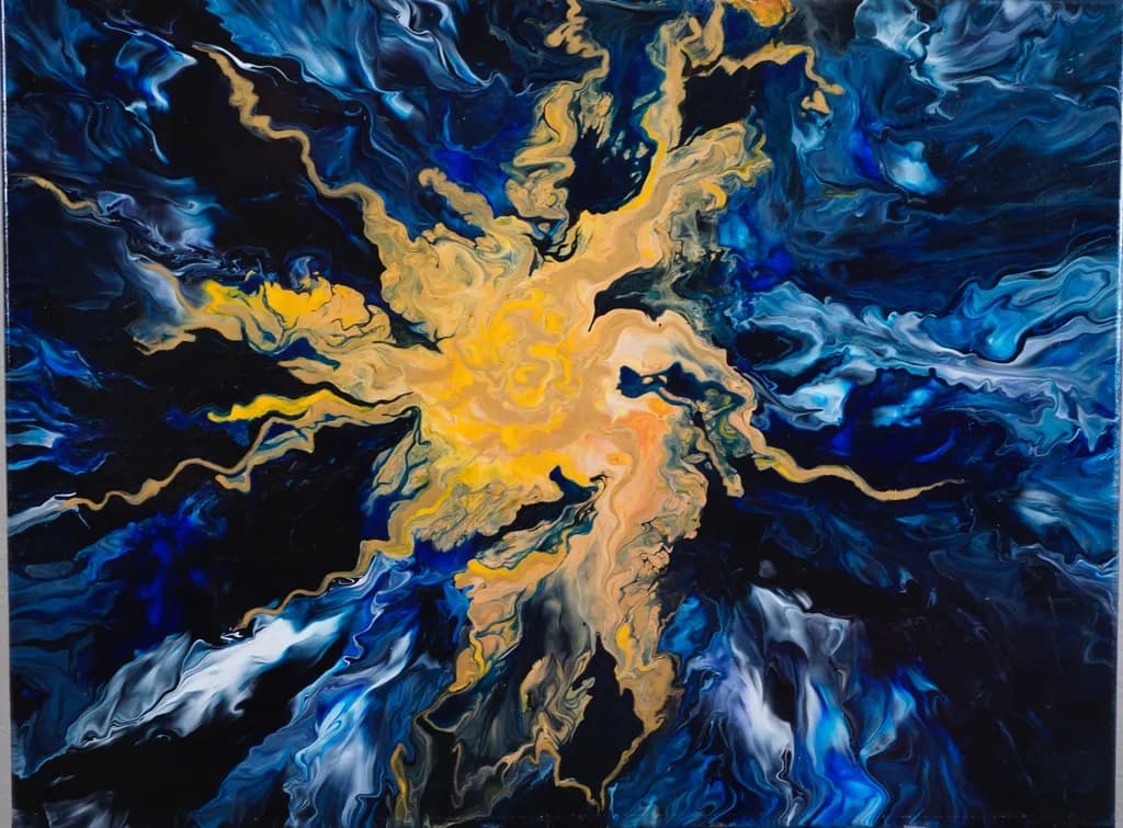 Celestial Eruption: A Dance of Light and Color in Cosmic Harmony