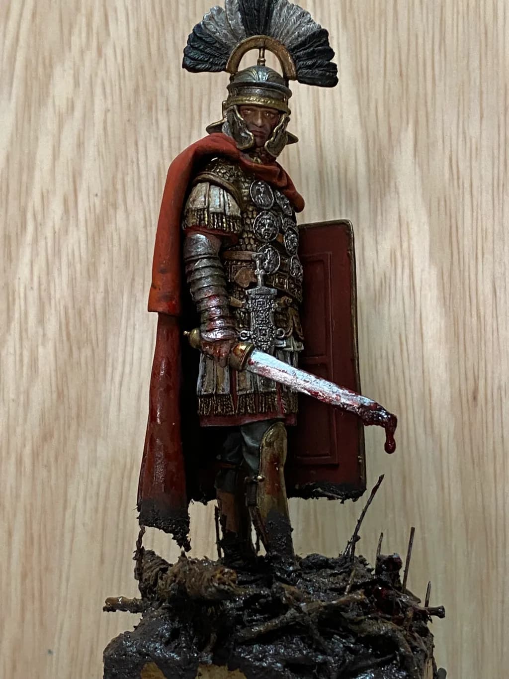 Valiant Sentinel: A Roman Warrior's Stand Amidst the Ruins