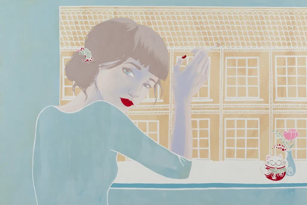 Whispers of Elegance: A Serene Gaze Through the Window