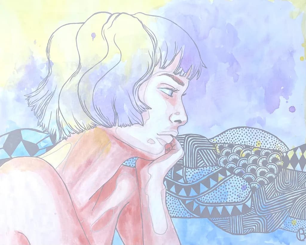 Contemplative Waves: A Whimsical Dive into Daydreams and Doodles