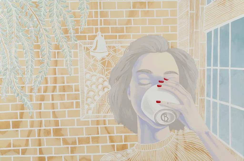 Sipping Serenity: A Cozy Moment in Artistry