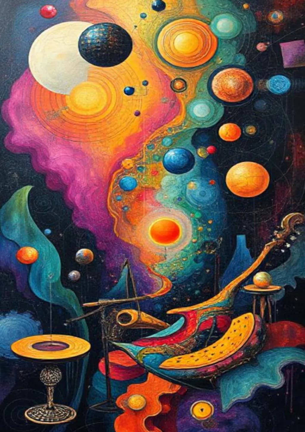 Celestial Whimsy: A Journey Through Vibrant Cosmic Realms