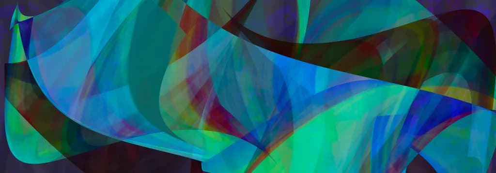Vibrant Fluidity: A Dynamic Dance of Color and Light in Abstract Layers