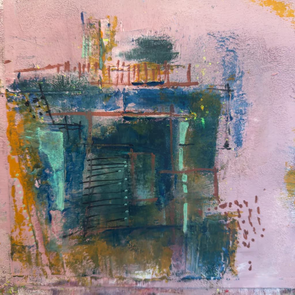 Vibrant Geometric Harmony: An Abstract Exploration of Color and Texture