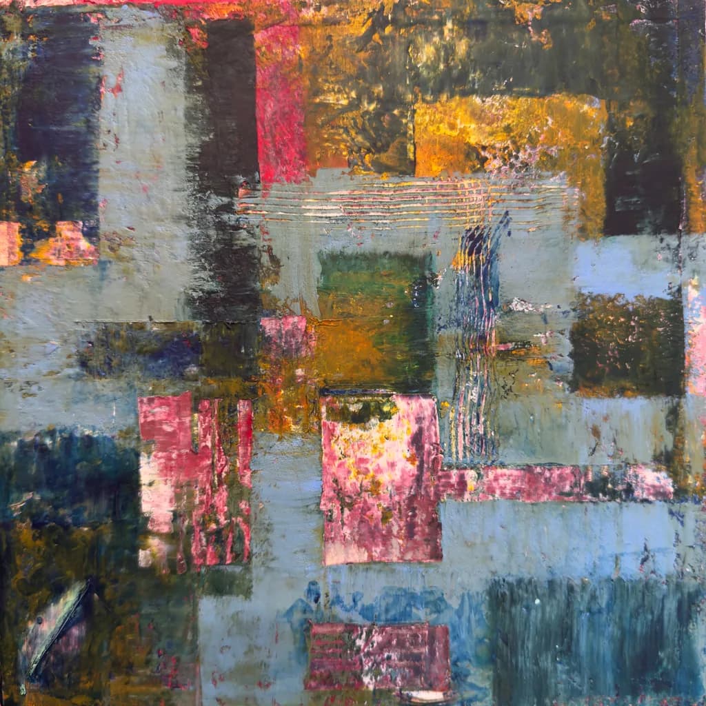 Vibrant Layers: An Abstract Journey Through Color and Texture