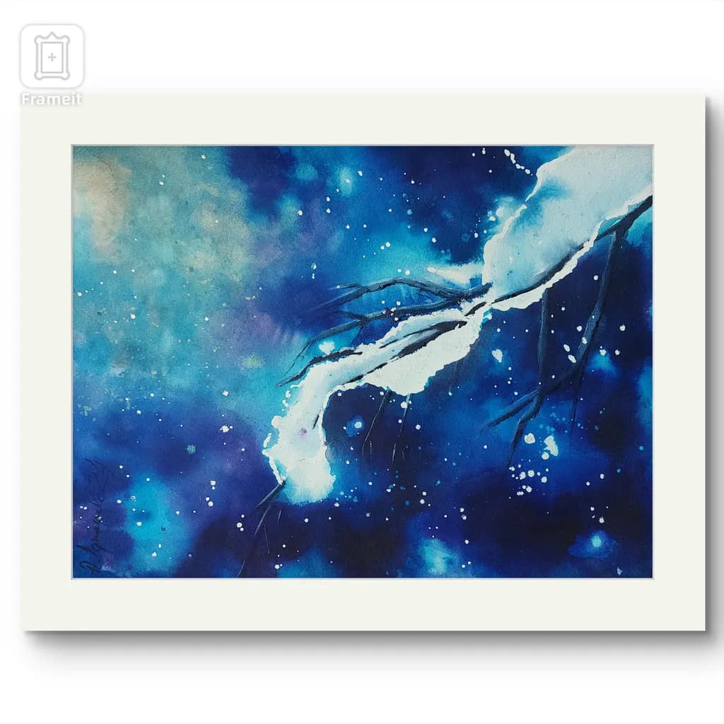 Whispers of the Cosmos: A Watercolour Journey Through Celestial Blues