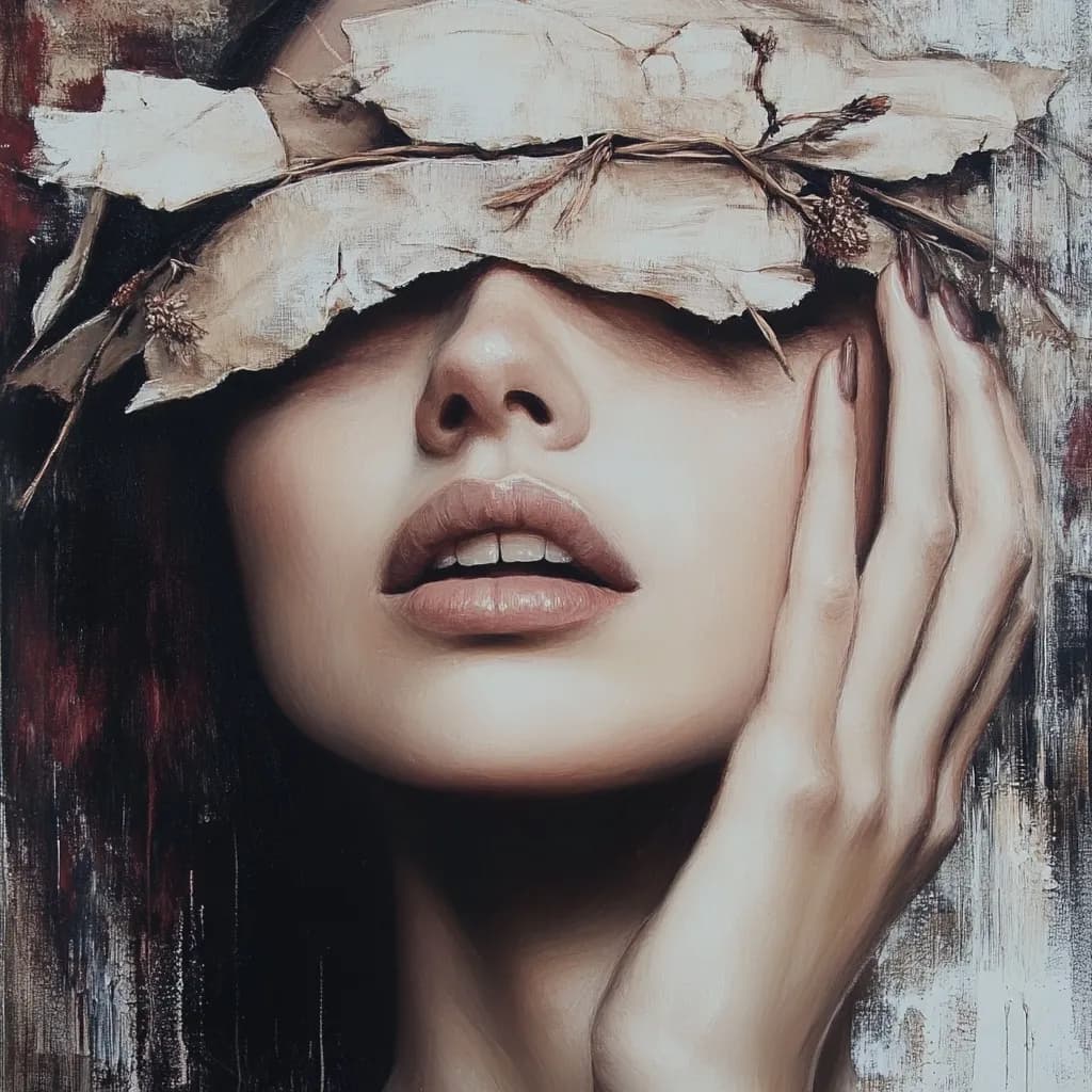 Whispers of Nature: A Portrait of Hidden Beauty and Vulnerability