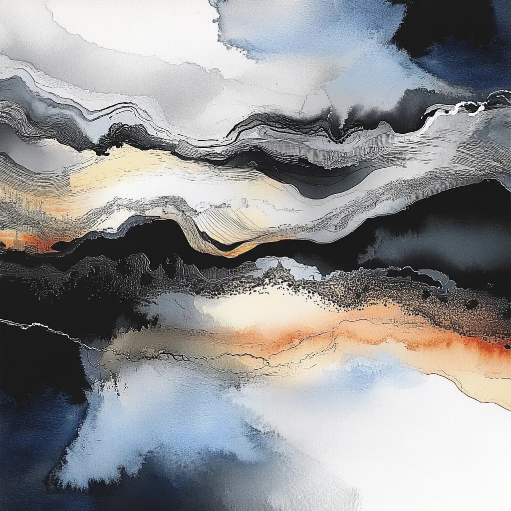 Whispers of the Horizon: A Fluid Dance of Light and Shadow
