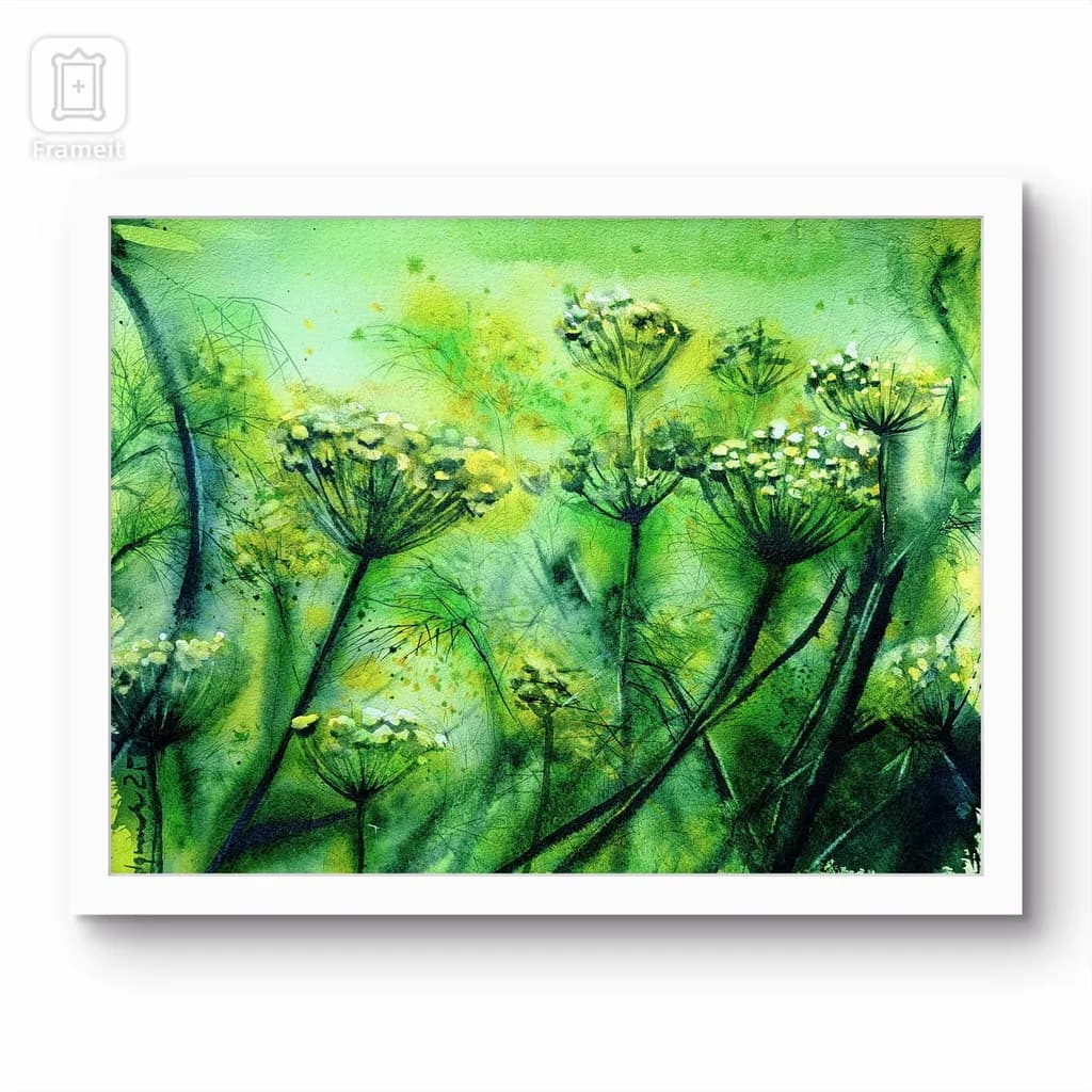 Whispers of Nature: A Vibrant Watercolor Floral Dreamscape