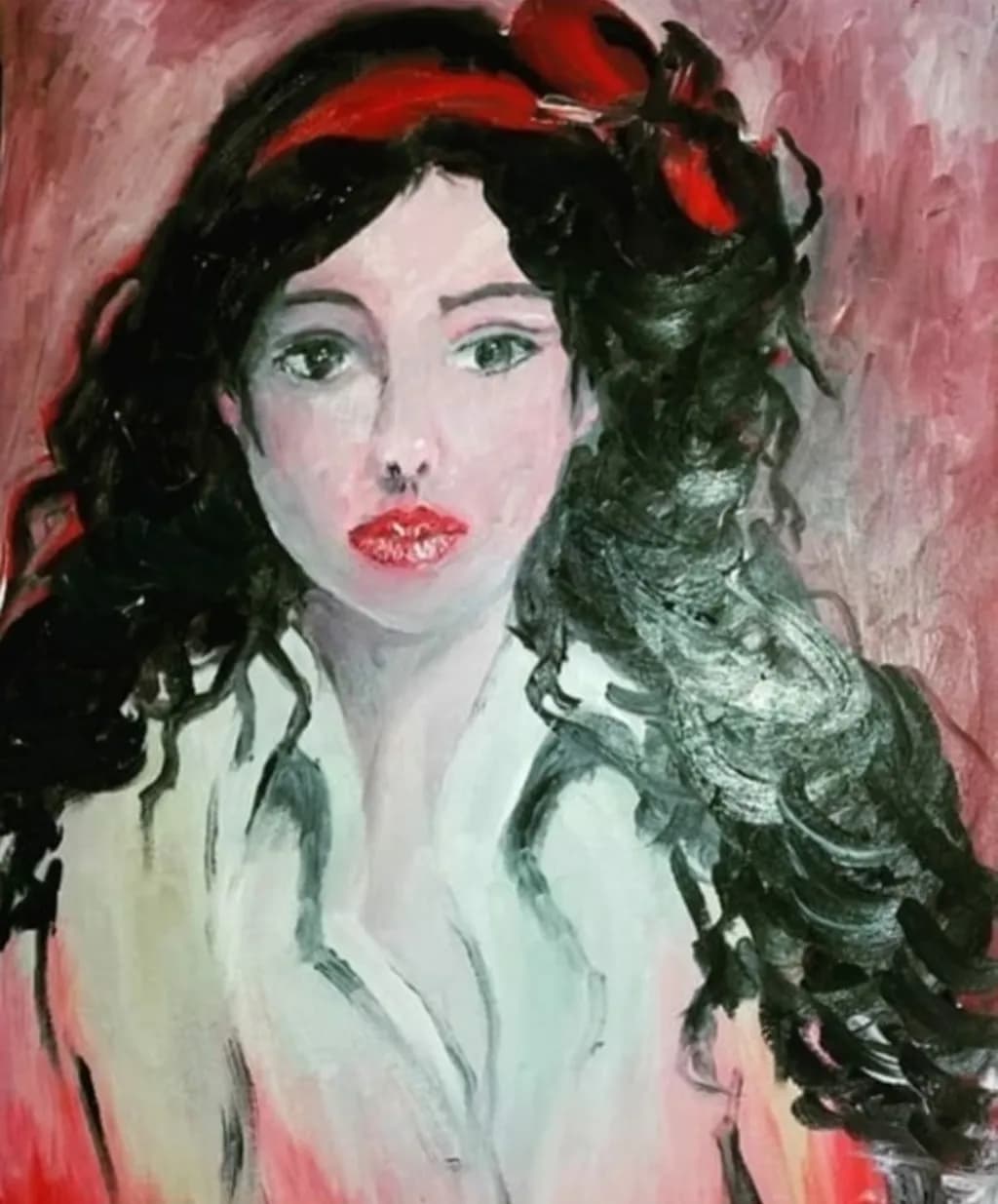 Whispers of the Heart: A Mysterious Portrait of Emotion and Elegance