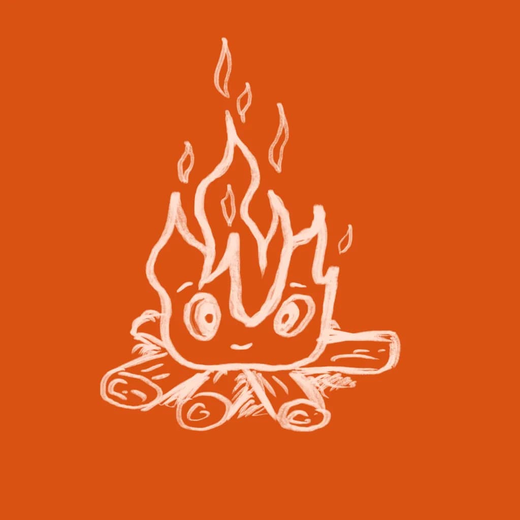 Cozy Campfire Whispers: A Playful Dance of Flames and Warmth