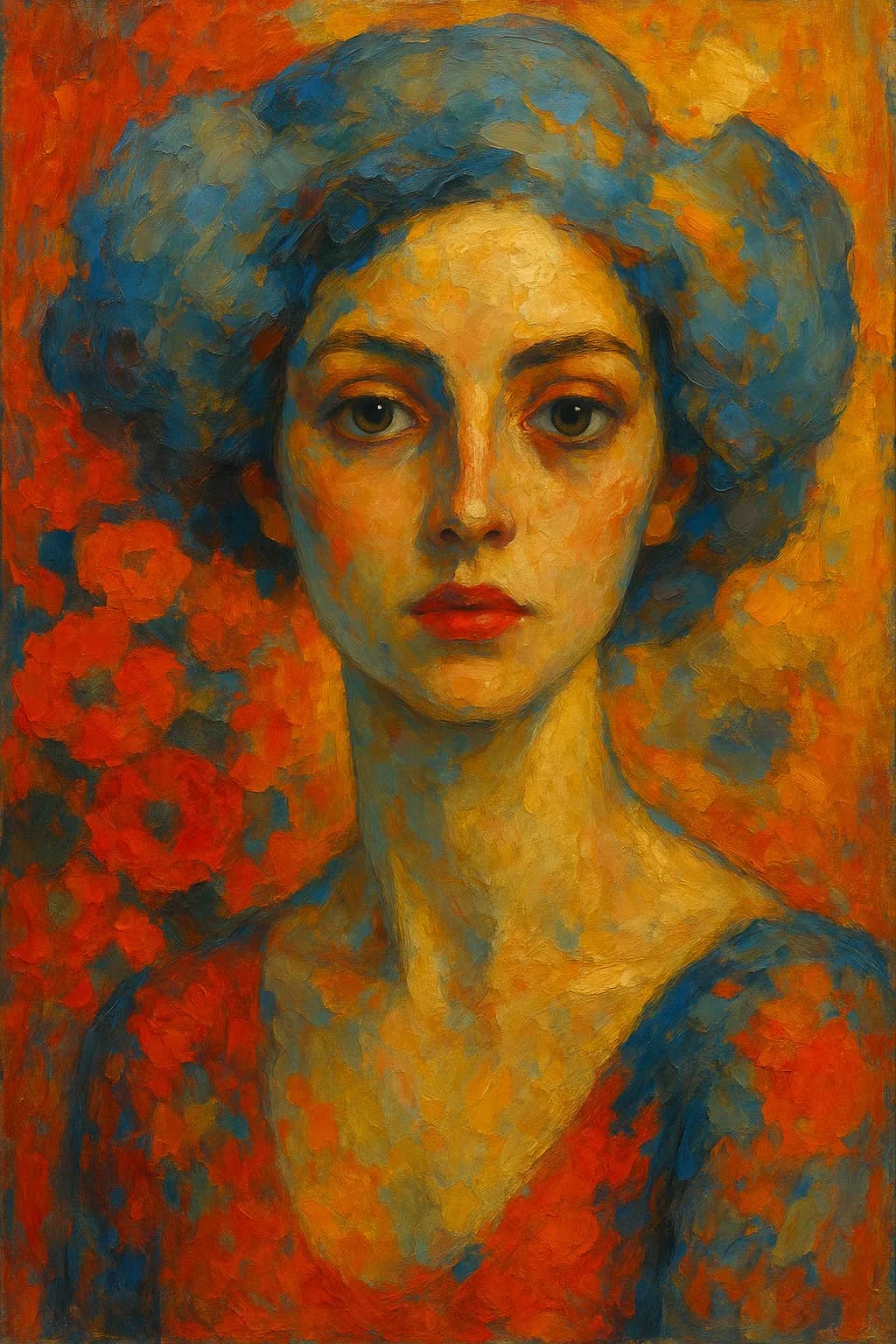 Vibrant Emotions: An Abstract Portrait of Colorful Expression