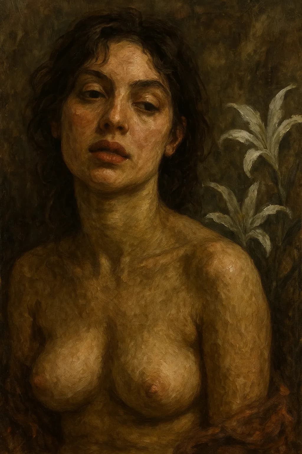 Ethereal Reflection: A Portrait of Vulnerability and Grace